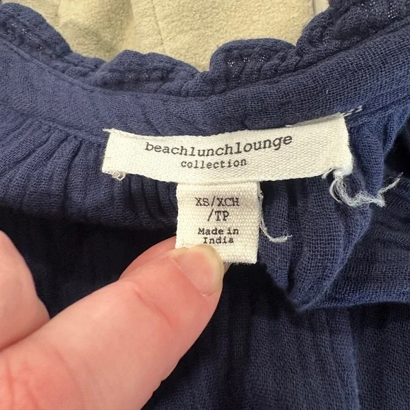 Women's Navy Long Sleeve Midi Dress - Picture 7 of 7